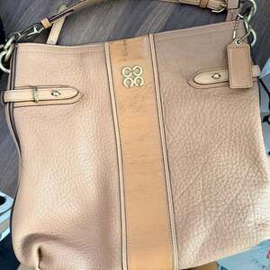 Coach Colette Pebble Leather Tall Hobo